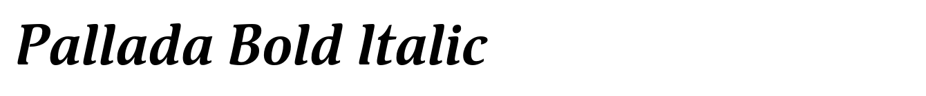 Pallada Bold Italic